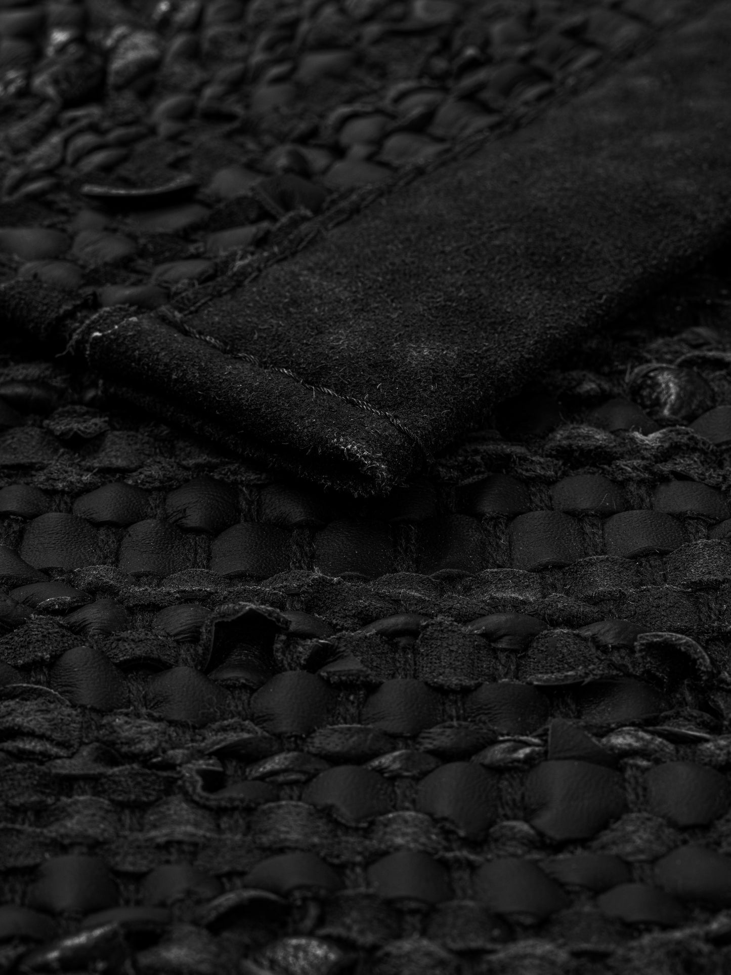 Leather Rug, Black